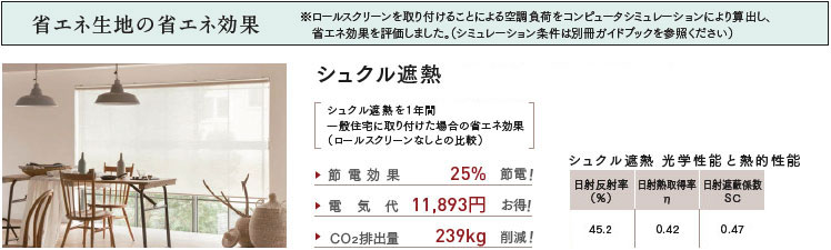 シュクル遮熱効果
