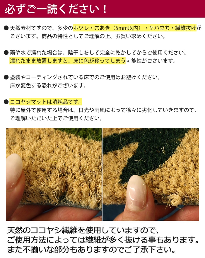 ココヤシ 玄関マット