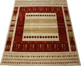 ウィルトンカーペット 輸入カーペット 絨毯 ギャベ柄ラグマット ラパズ4015 レッド(Y)　約240×340cm　【約50万ノット】LAPAZ RED